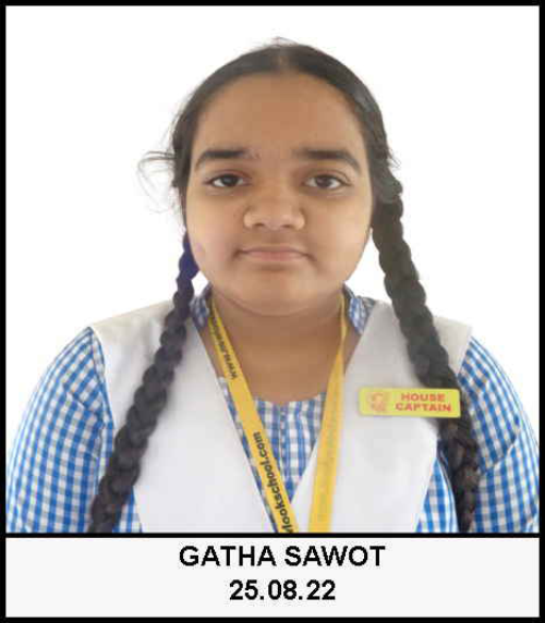 GATHA SAWOT, New Look topper, CBSE Pratapur